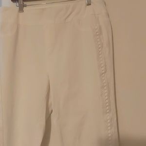 Soft surroundings white cotton blend jeans